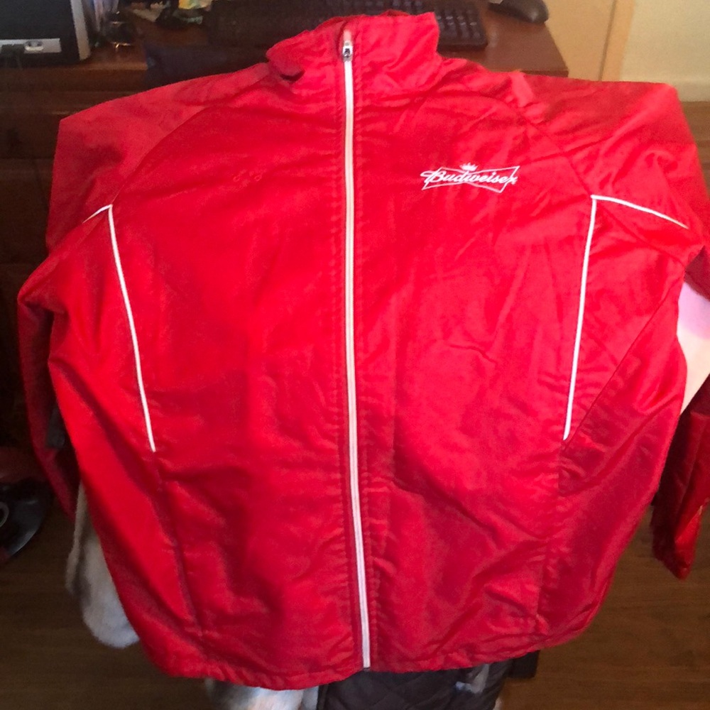 Collectors men’s red Budweiser jacket size L